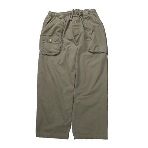 Vtg OP Ocean Pacific Pants Men's XL X 29" Military Green Baggy Paratrooper Y2K‎